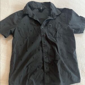 Kids S Volcom button down shirt dark grey